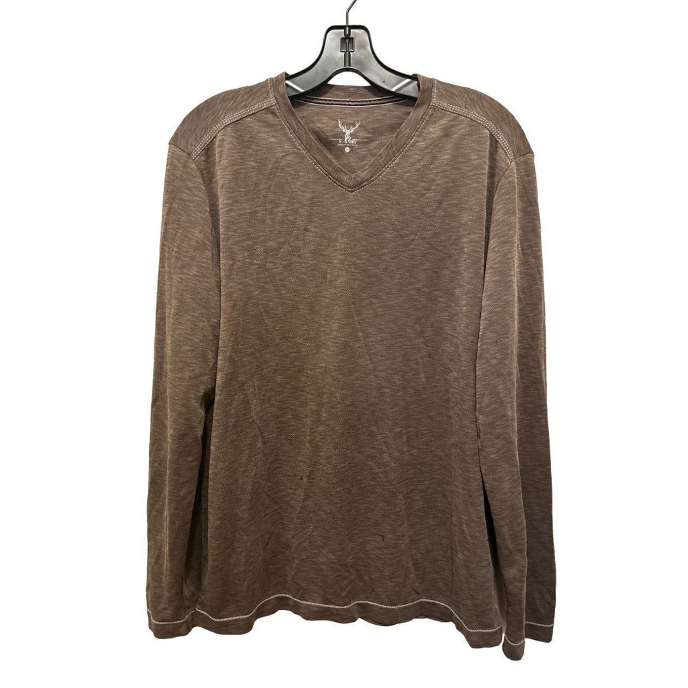 Men's Size Med NI COBY Cotton Shirt Light Brown Color